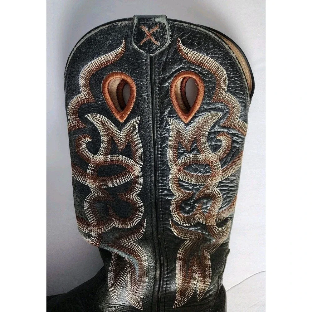 Twisted X Mens Size 8B WRS0006 Leather Steel Toe Square Western Work Barn Boots
